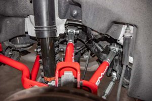 Chevrolet Camaro Control Arms - Rear - UMI Performance - Adjustable, Roto-Joints - Red - `16-`24